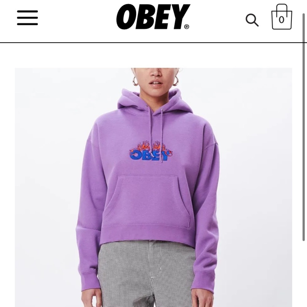 NWT Cropped hoodie OBEY brand - Picture 3 of 8